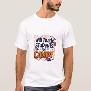 Will tauschen Studenten Süßigkeiten Lehrer Ghost F T-Shirt