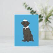 Will the Brown Labrador Retriever Postkarte (Stehend Vorderseite)