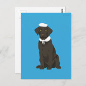 Will the Brown Labrador Retriever Postkarte (Vorne/Hinten)