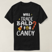 Will Trade Bald für Candy Funny Matching Halloween T-Shirt (Design vorne)