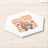 Will Trade Brother for Pie Gnomes Erntedank Day Untersetzer (angewinkelt)