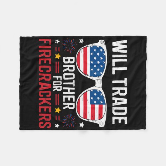 Will Trade Brother für Firecracker Funny 4. J Fleecedecke (Vorderseite (Horizontal))