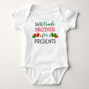 Will Trade Brother für Pressure Christmas Newborn Baby Strampler