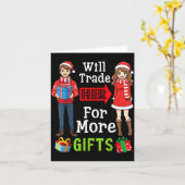 Will Trade Her For More Funny Christmas Couple Quo Karte (Gelbe Blume)