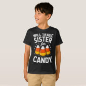 Will Trade Sister For Halloween Candy Matching Bro T-Shirt (Vorne ganz)