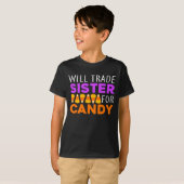 Will Trade Sister für Candy lustige Halloween T-Shirt (Vorne ganz)