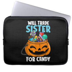 Will Trade Sister für Candy Matching Halloween Laptopschutzhülle
