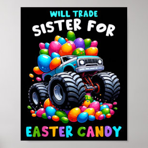 Will Trade Sister Ostercreme I Funny Egg Hun Poster