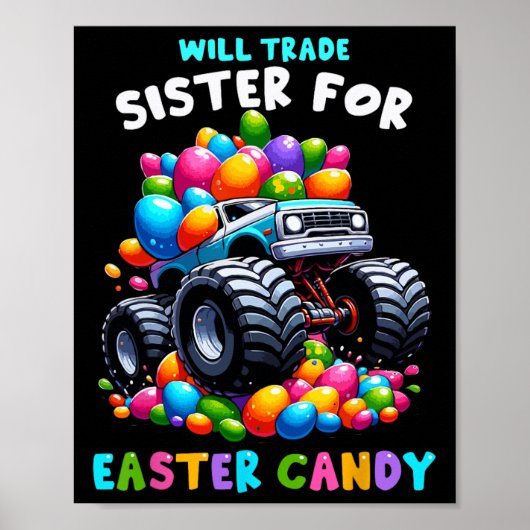 Will Trade Sister Ostercreme I Funny Egg Hun Poster (Vorne)