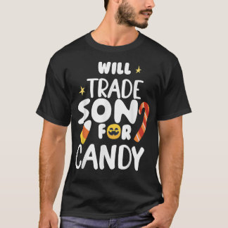 Will Trade Son für Candy Funny Matching Halloween T-Shirt