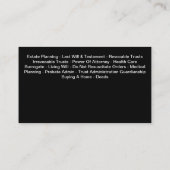 Will Trust Probney Business Cards Visitenkarte (Rückseite)