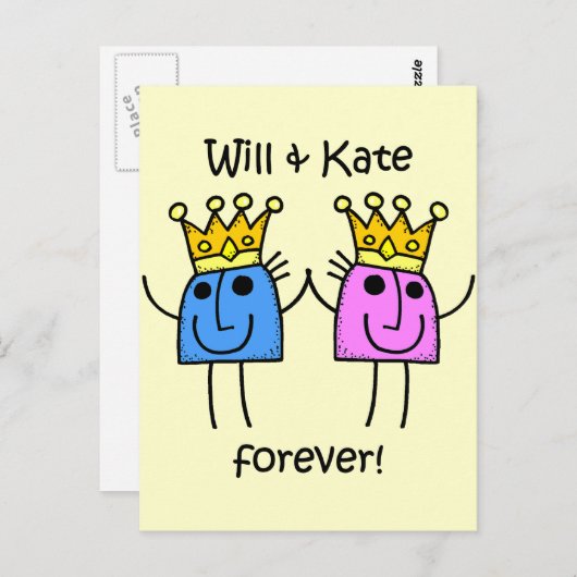 Will und Kate Postkarte (Vorne/Hinten)