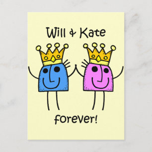 Will und Kate Postkarte