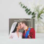 Will und Kate Royal Wedding Postkarte (Stehend Vorderseite)
