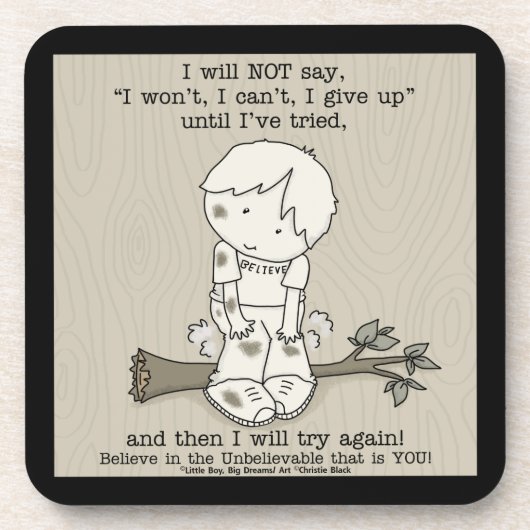 Will wieder versuchen getränkeuntersetzer (Vorderseite)