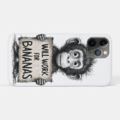 Will Work for Bananas - Humorous Monkey Sketch Case-Mate iPhone Hülle (Rückseite (Horizontal))