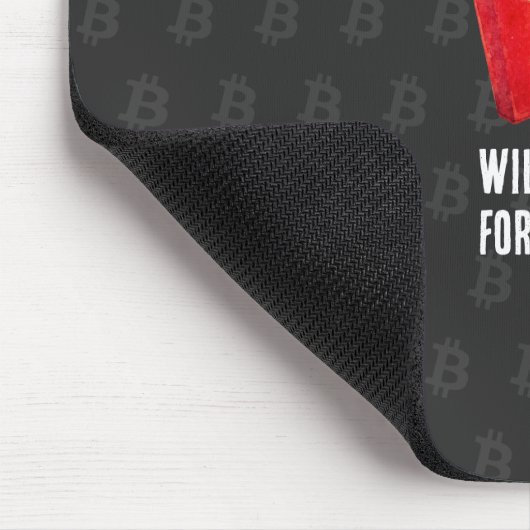 Will Work For Bitcoin (Black) Mousepad (Ecke)
