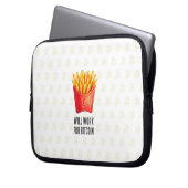 Will Work For Bitcoin (White) Laptopschutzhülle (Vorderseite Links)