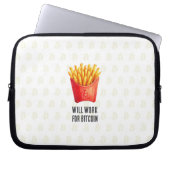 Will Work For Bitcoin (White) Laptopschutzhülle (Vorderseite)