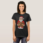 Will Work for Cookies – Cute Funny Santa Christmas T-Shirt (Vorne ganz)
