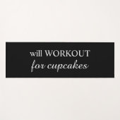 Will WORKOUT für Cupcakes Yoga Mat Yogamatte (Vorderseite (Horizontal))