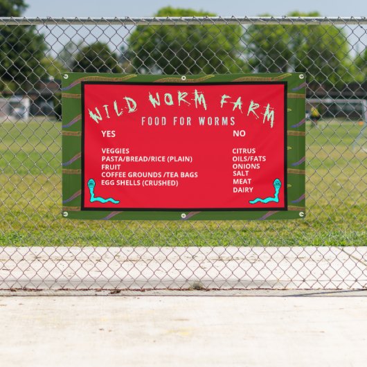 WILL WORM FARM FÜTTERND INSTRUCTION BANNER (Insitu)
