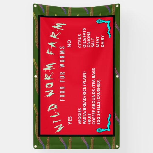 WILL WORM FARM FÜTTERND INSTRUCTION BANNER (Vertikal)