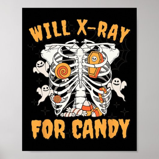 Will Xray für Candy Halloween Radiologe Poster (Vorne)