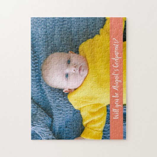 Will You Be Godeltern Vorschlag with Foto Puzzle (Vertikal)