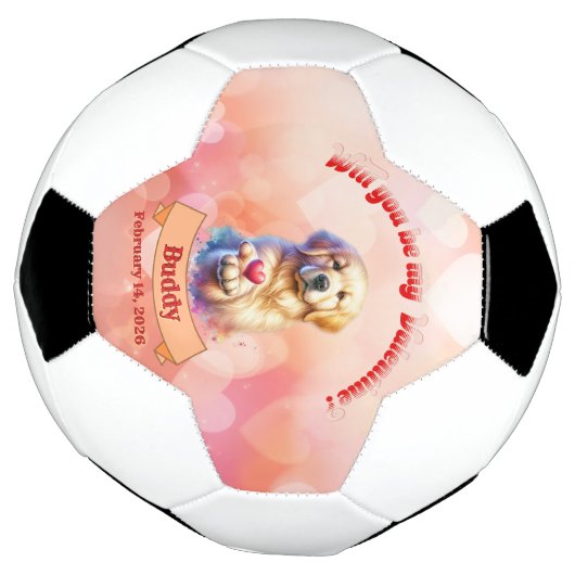 Will you be mine Valentine? personalized  Fußball (Gedreht)