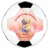 Will you be mine Valentine? personalized  Fußball (Vorderseite)