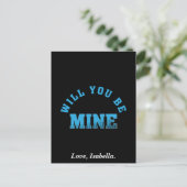 Will You Be Mine Valentine Postkarte (Stehend Vorderseite)
