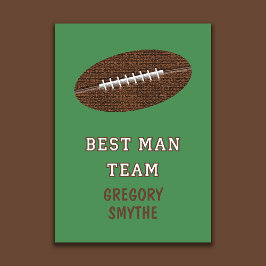 Will You Be My Best Man Football Card Einladung