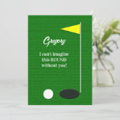 Will You Be My Best Man Golf Green Proposal Cards Einladung (Stehend Vorderseite)