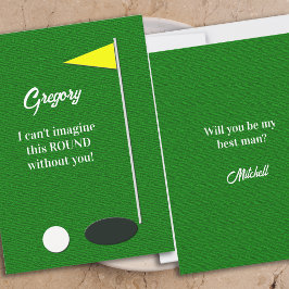 Will You Be My Best Man Golf Green Proposal Cards Einladung