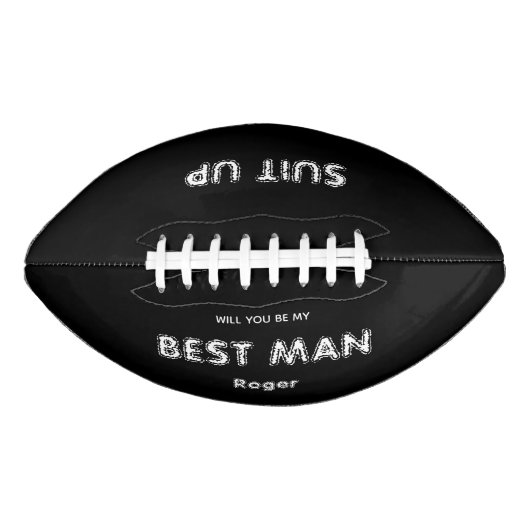 Will You Be My Best Man Proposal Football (Vorderseite)