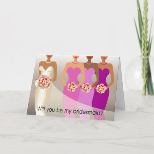 Will you be my Bridesmaid? Bridal Party   purple Einladung