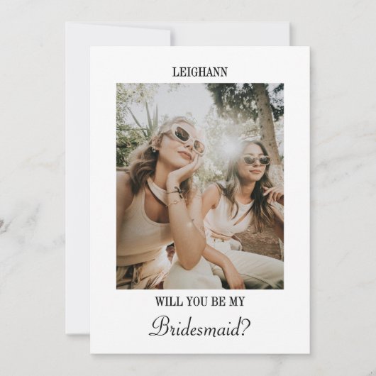 Will You Be My Bridesmaid Bridesmaid Proposal Card Einladung (Vorderseite)