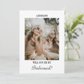 Will You Be My Bridesmaid Bridesmaid Proposal Card Einladung (Stehend Vorderseite)