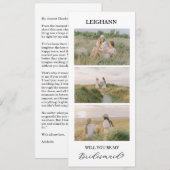 Will You Be My Bridesmaid Bridesmaid Proposal Card Einladung (Vorne/Hinten)