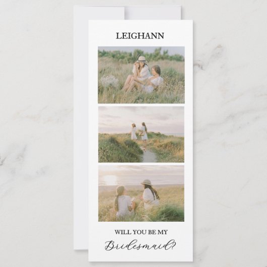 Will You Be My Bridesmaid Bridesmaid Proposal Card Einladung (Vorderseite)