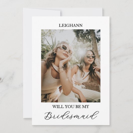 Will You Be My Bridesmaid Bridesmaid Proposal Card Einladung (Vorderseite)
