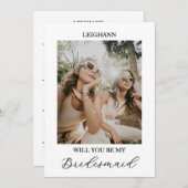 Will You Be My Bridesmaid Bridesmaid Proposal Card Einladung (Vorne/Hinten)