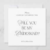 Will You be my Bridesmaid Card Einladung (Vorderseite)
