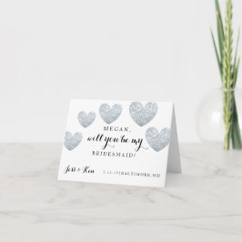 Will You Be My Bridesmaid Card - Heart Fab Einladung
