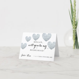 Will You Be My Bridesmaid Card - Heart Fab Einladung