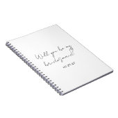 Will You Be My Bridesmaid Custom Cursive Notizblock (Rechte Seite)