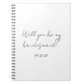 Will You Be My Bridesmaid Custom Cursive Notizblock (Vorderseite)