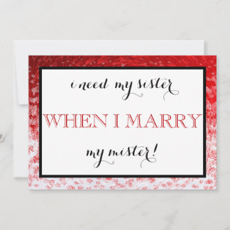 Will you be my bridesmaid? einladung