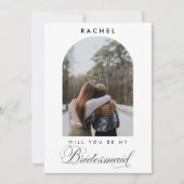Will you be my Bridesmaid Minimalist Photo Script (Vorderseite)